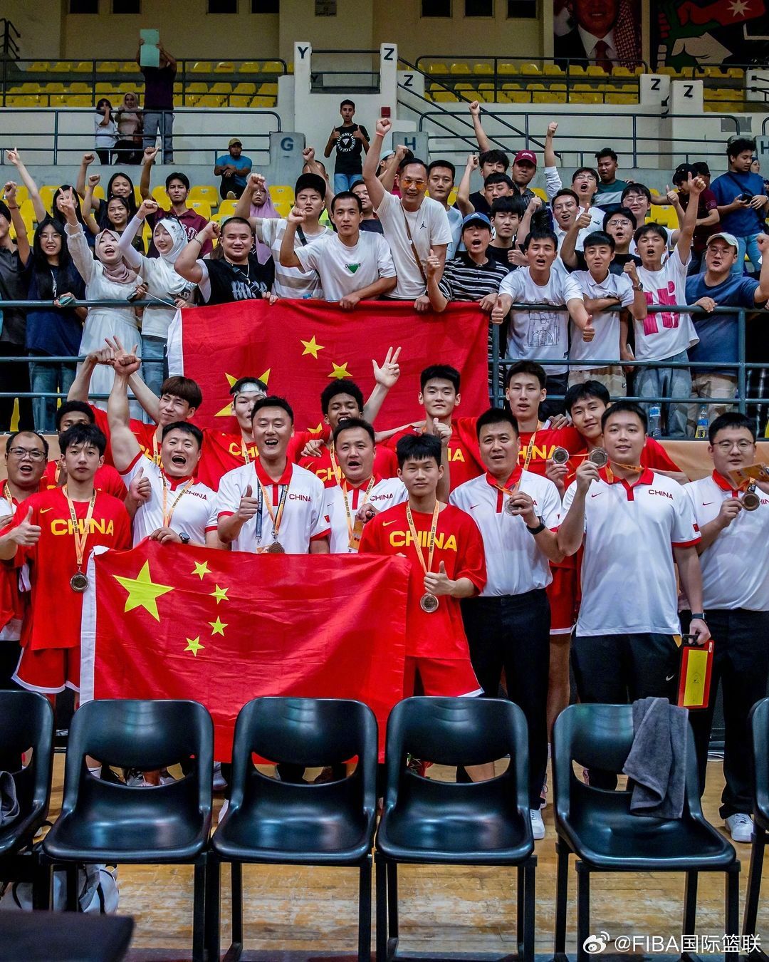 中国U18男篮在约旦安曼夺得U18亚洲杯季军，张博